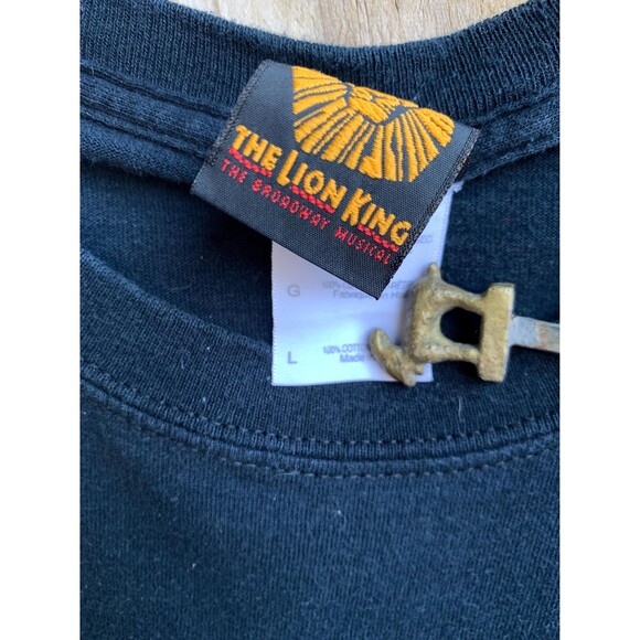 Vintage Y2K Disney The Lion King Broadway Musical Black graphic tee Size L - Picture 3 of 6